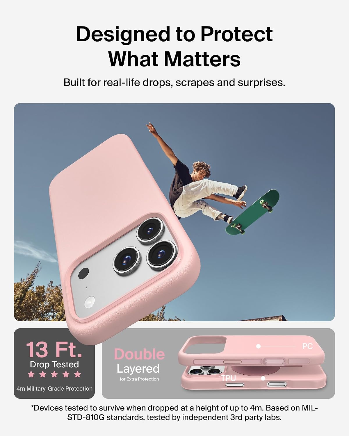 Detalle de Belkin SheerForce Protect MagSafe Case for iPhone 17 Pro – Slim, Transparent and Shockproof