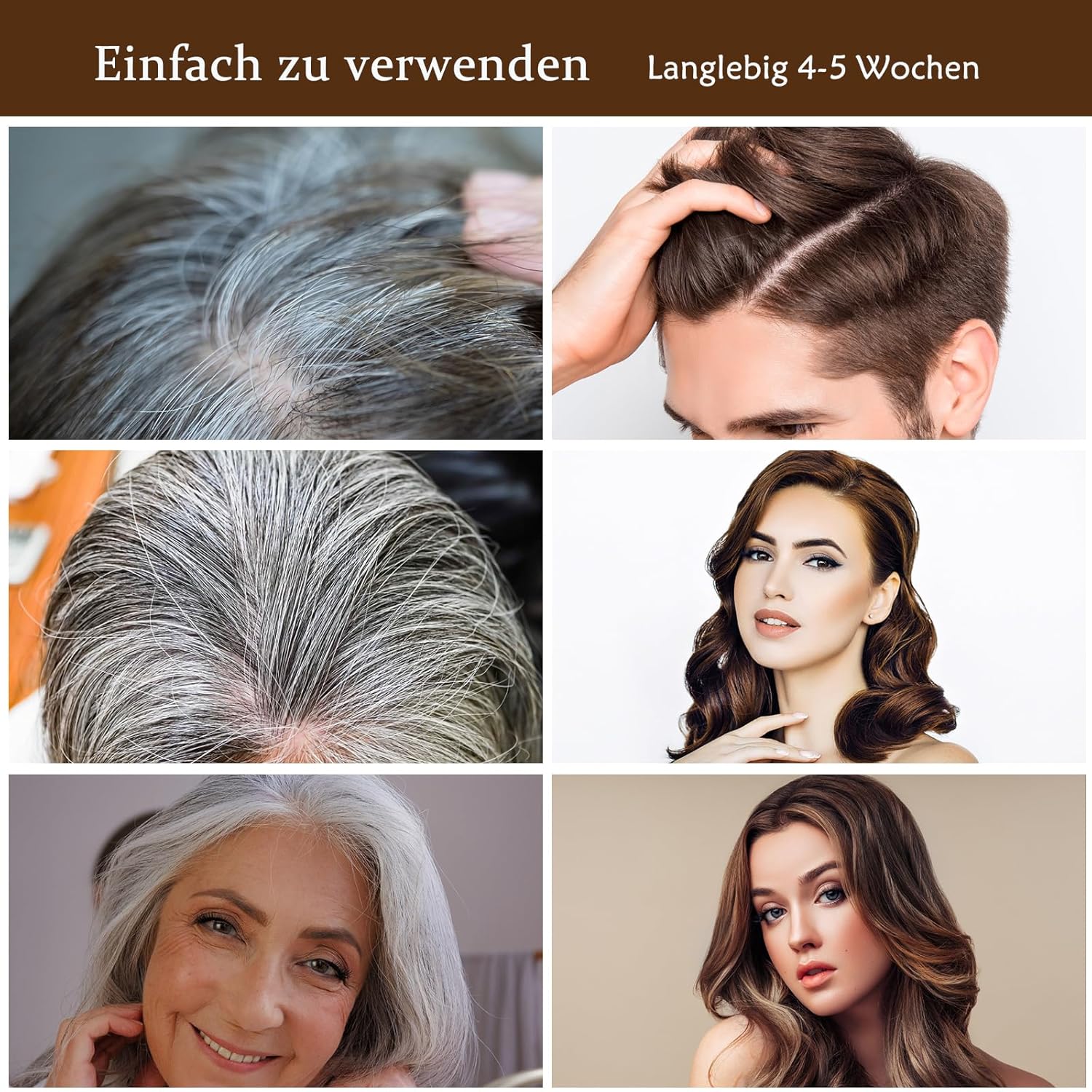 Thumbnail 3 de Brown Hair Dye Shampoo 3in1 500 ml