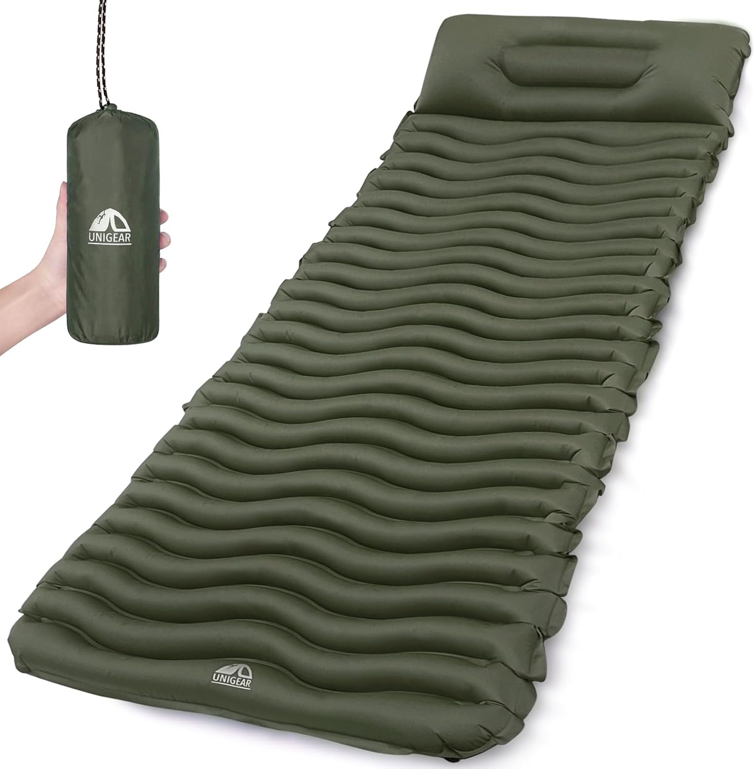 Detalle de Unigear 500g ultraleichte Isomatte – kompakt, wasserdicht und rutschfest für Outdoor-Abenteuer