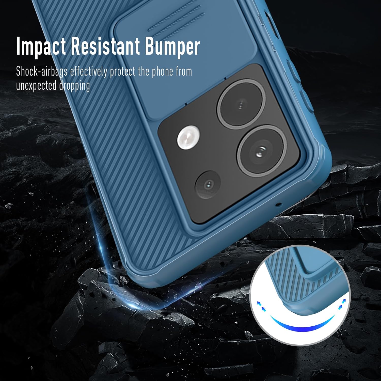 Detalle 2 de XTCASE Coque pour Xiaomi Redmi Note 13 Pro 5G / Poco X6 5G – Ultra mince, protection caméra et déverrouillage privé