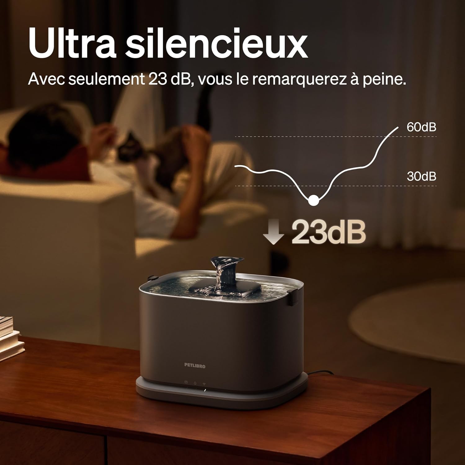 Thumbnail 6 de PETLIBRO Dockstream 2 : fontaine à eau intelligente pour chat 3 L avec Wi‑Fi 5 GHz