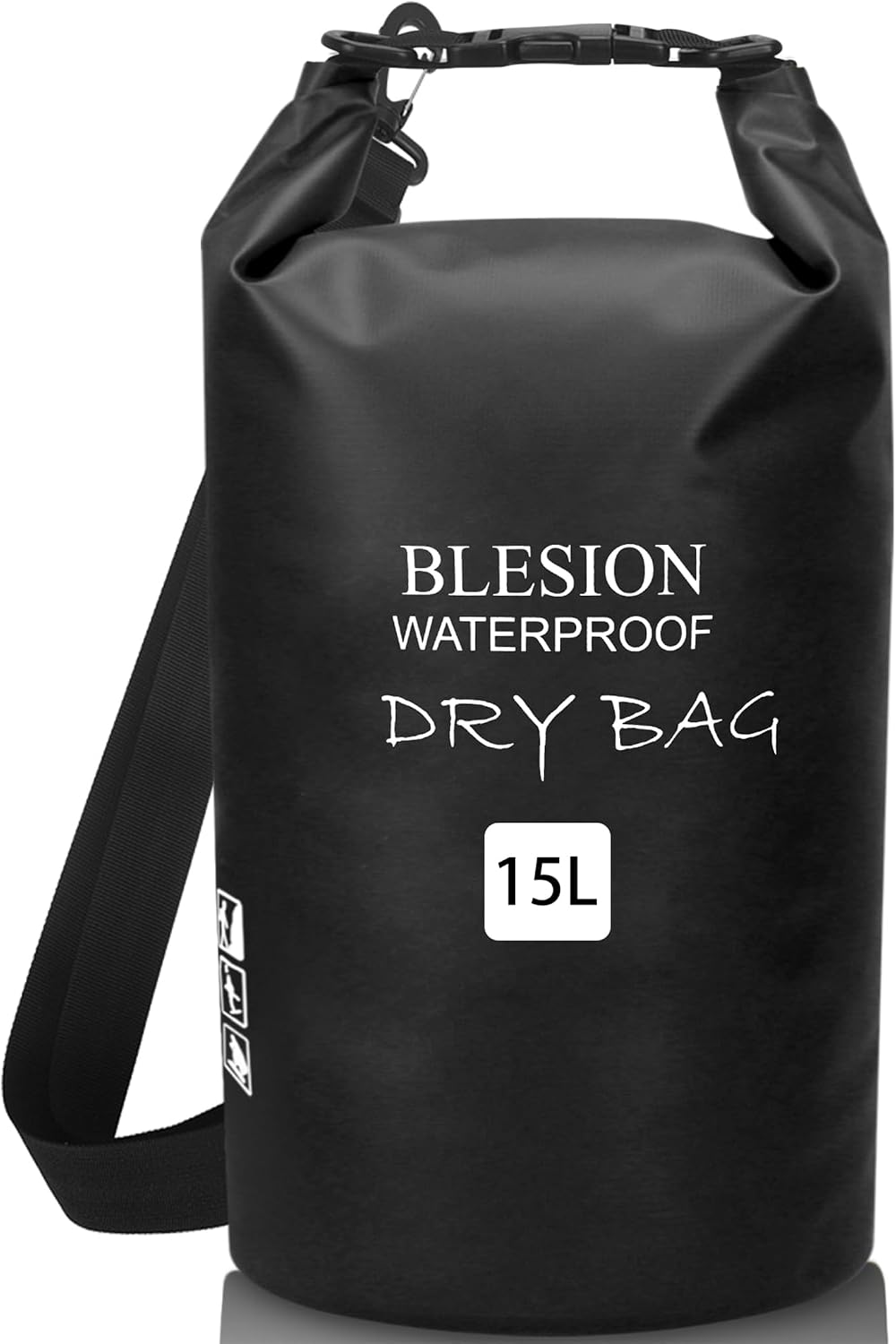 Detalle de BLESION Dry Bag wasserdichte Tasche 5–30 L mit verstellbarem Schultergurt für Kajak, Angeln, Schwimmen & Reisen