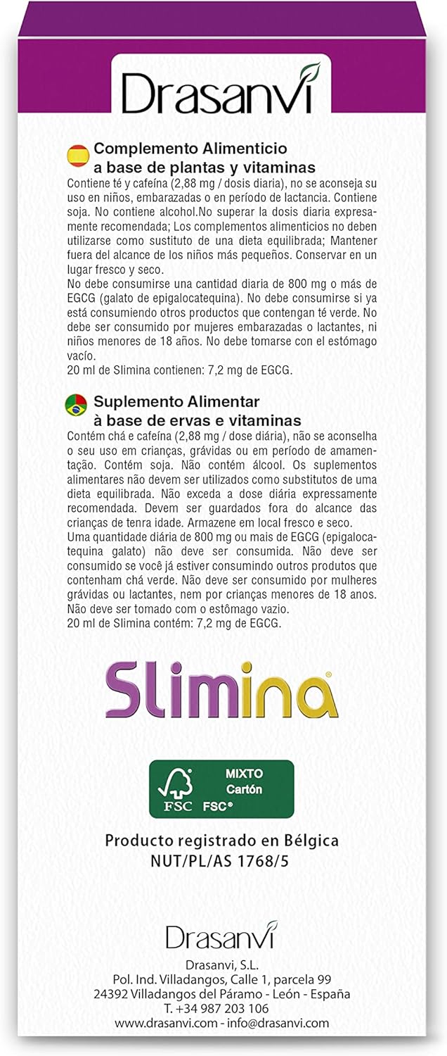Thumbnail 2 de DRASANVI Slimina 🍵 Extractos Vegetales y L-Carnitina, 500 ml