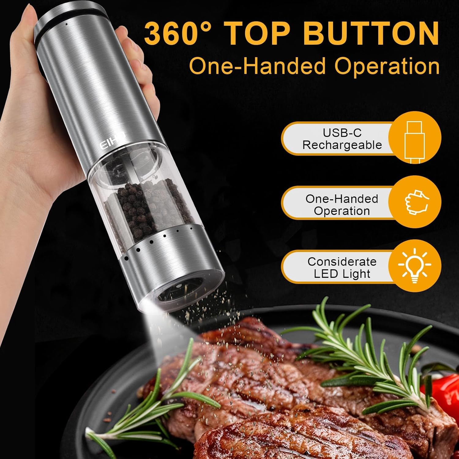 Thumbnail 2 de Rechargeable Salt & Pepper Grinder Set