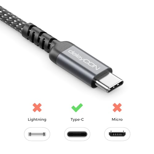Detalle de deleyCON Adattatore USB-C a USB-A OTG 10 Gbit/s, ricarica 18 W, confezione da 2