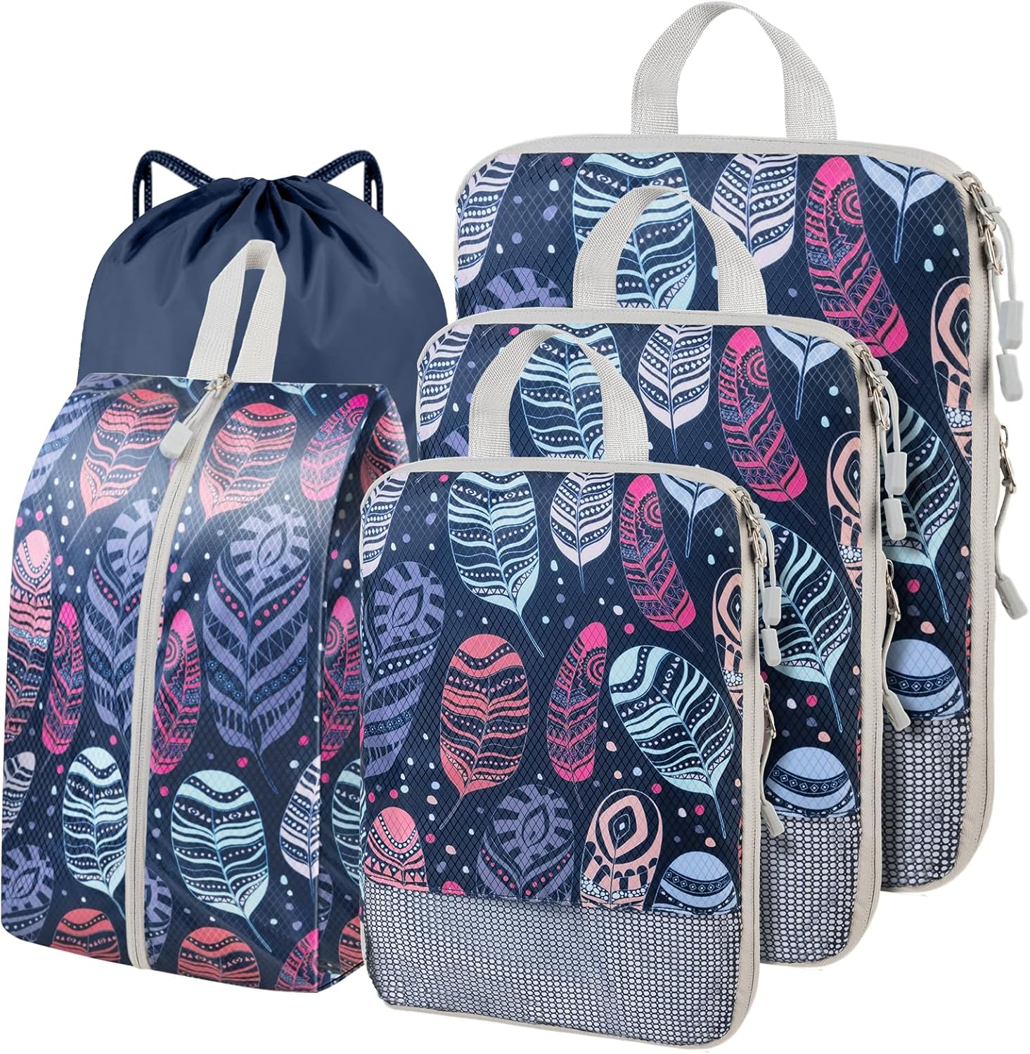 Detalle de Compression Packing Cubes for Travel – 5-Piece Set