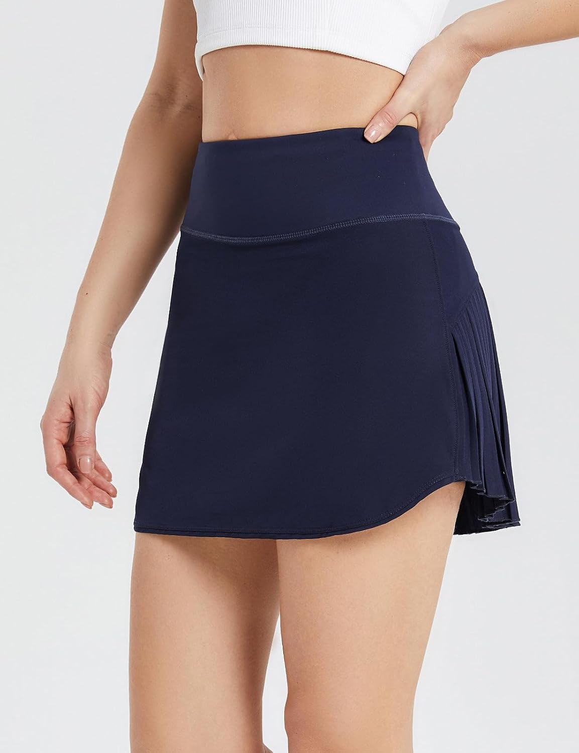 Detalle de baleaf Women's Pleated Tennis Skirt Golf Skorts for Woman — High-Waisted, Lightweight with Pockets