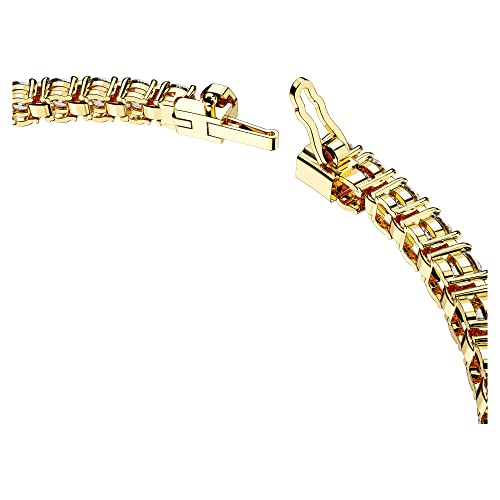 Detalle de Swarovski Matrix Tennis pulsera Blanca Talla redonda