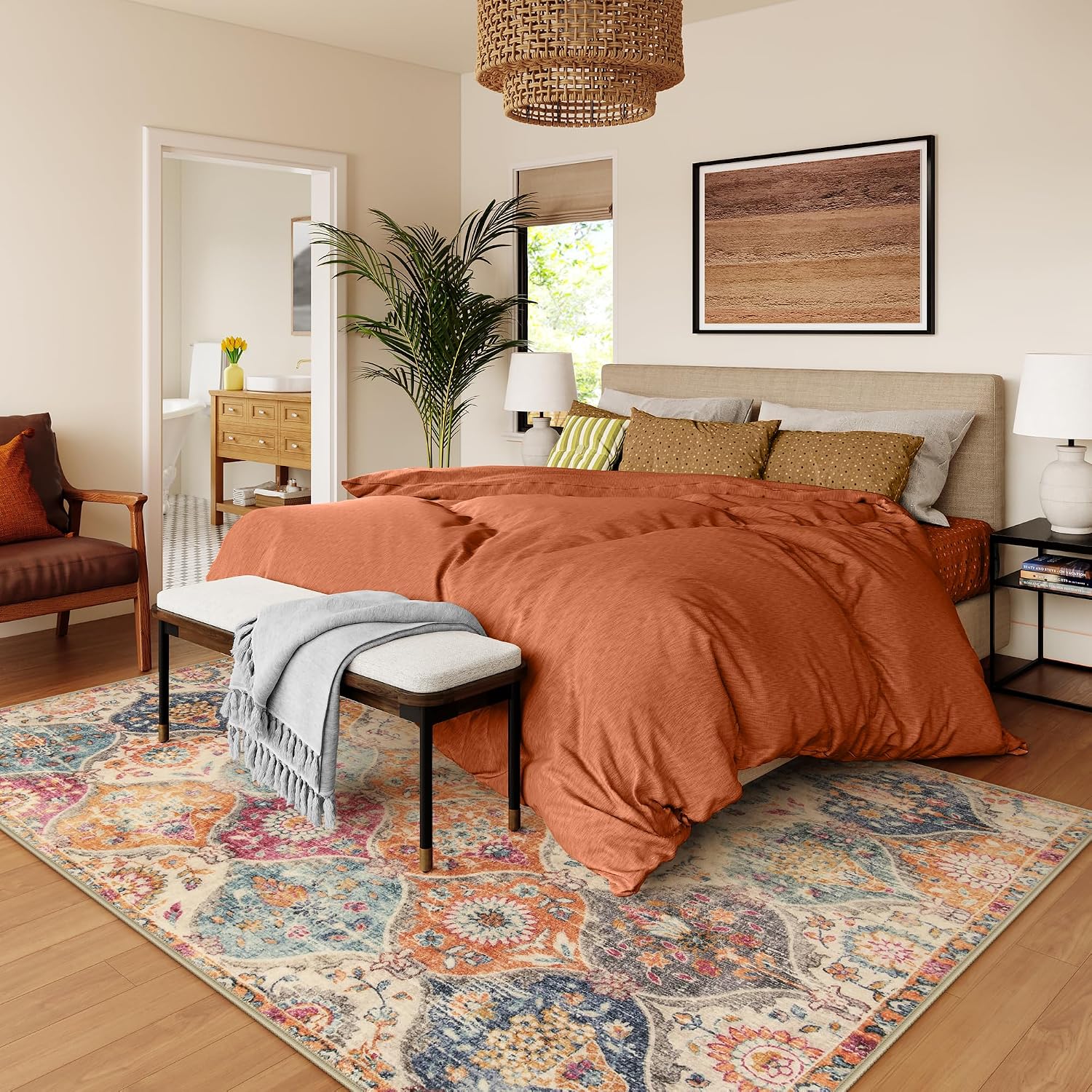 Thumbnail 3 de Lahome Moroccan 8x10 Washable Area Rug