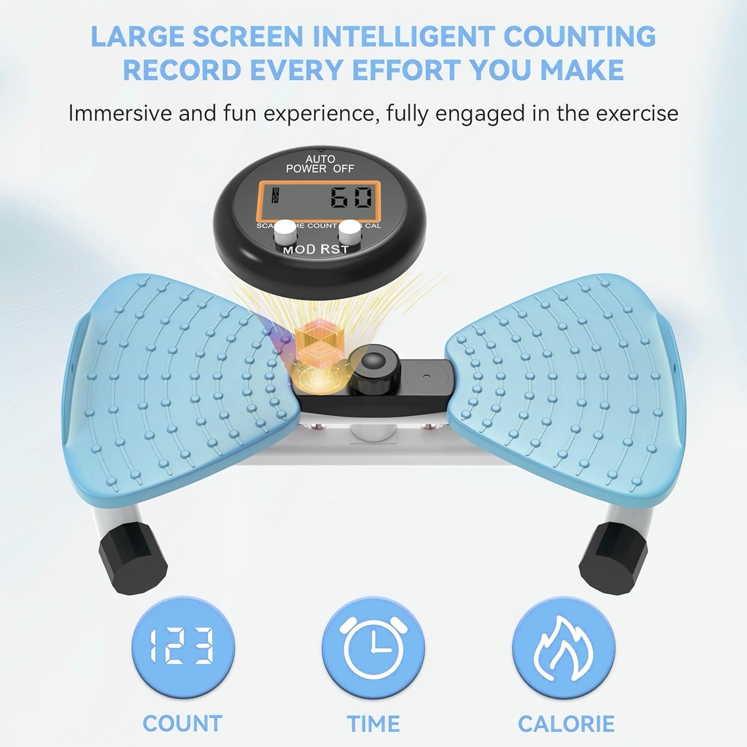 Detalle 2 de renZEC Waist Twister Machine — Adjustable Ab Twister with Digital Display (330 lbs capacity)