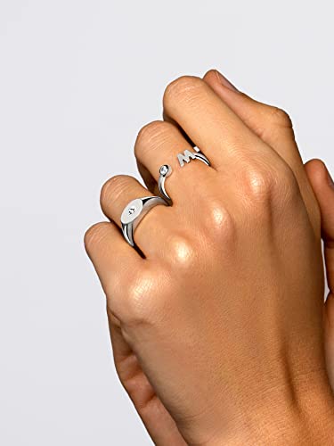 Detalle 2 de SINGULARU Anillo Letter Spark plata 925, talla única 💍