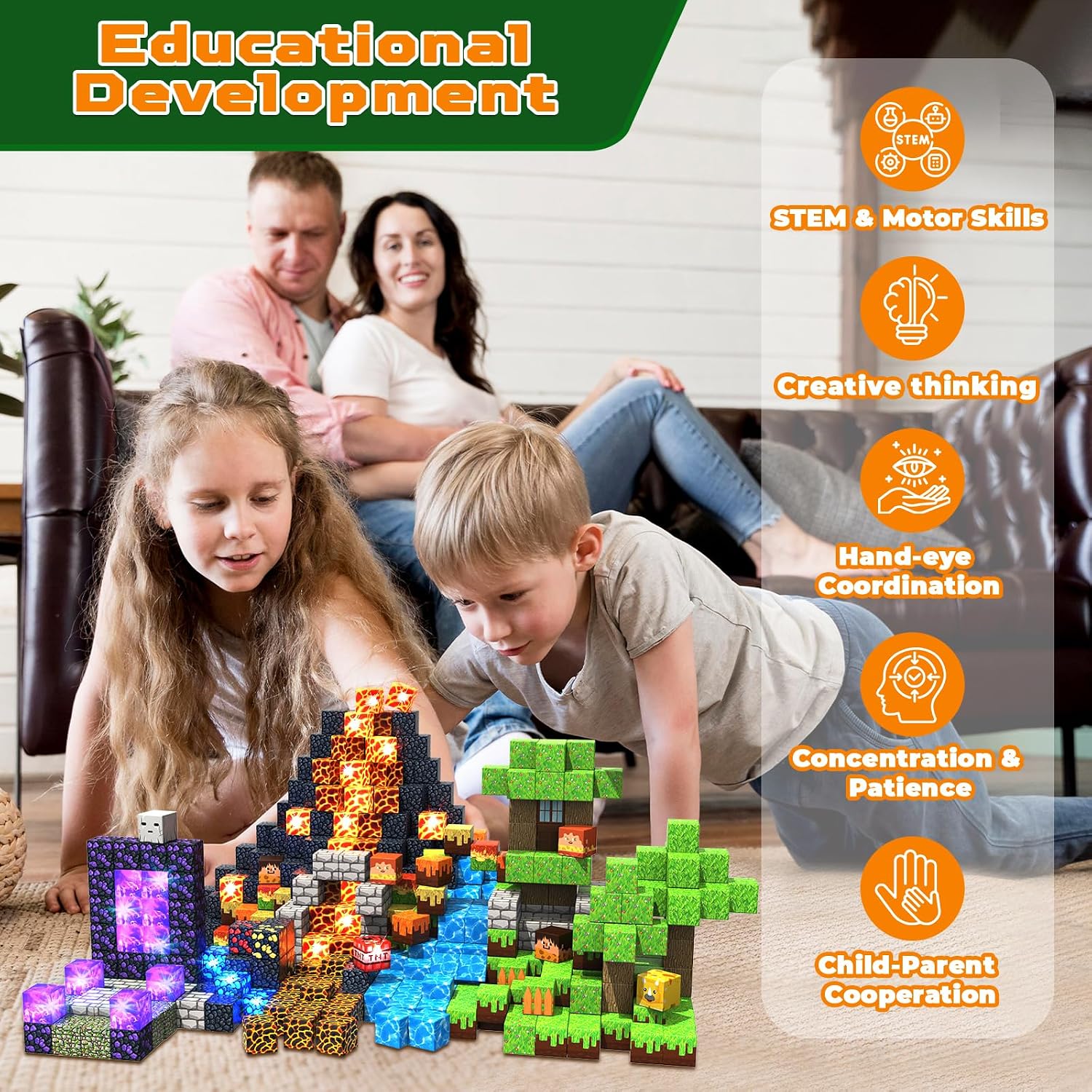 Thumbnail 5 de 300 PCS Magnetic Blocks Toy Set 🧩