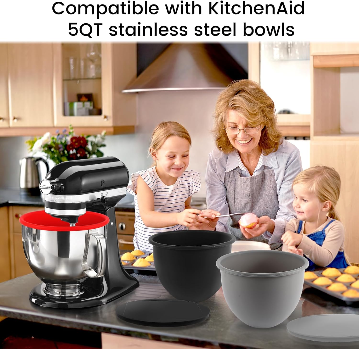 Thumbnail 6 de Silicone mixer bowl liners, 5-quart