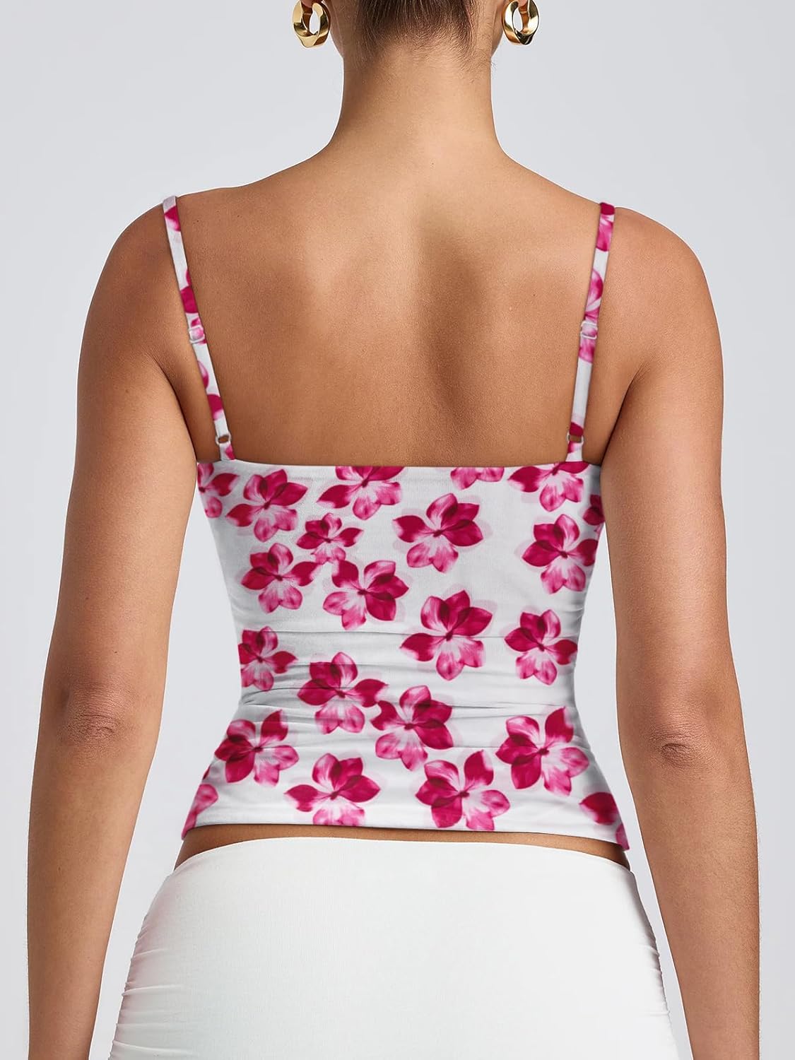 Thumbnail 4 de PINKMSTYLE Women's Basic Double Lined Scoop Neck Tank Top