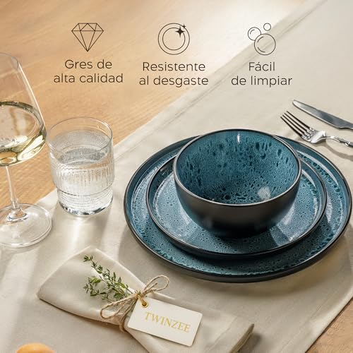 Detalle de Twinzee 6 Bols Azur, assiettes Riviera 🍽