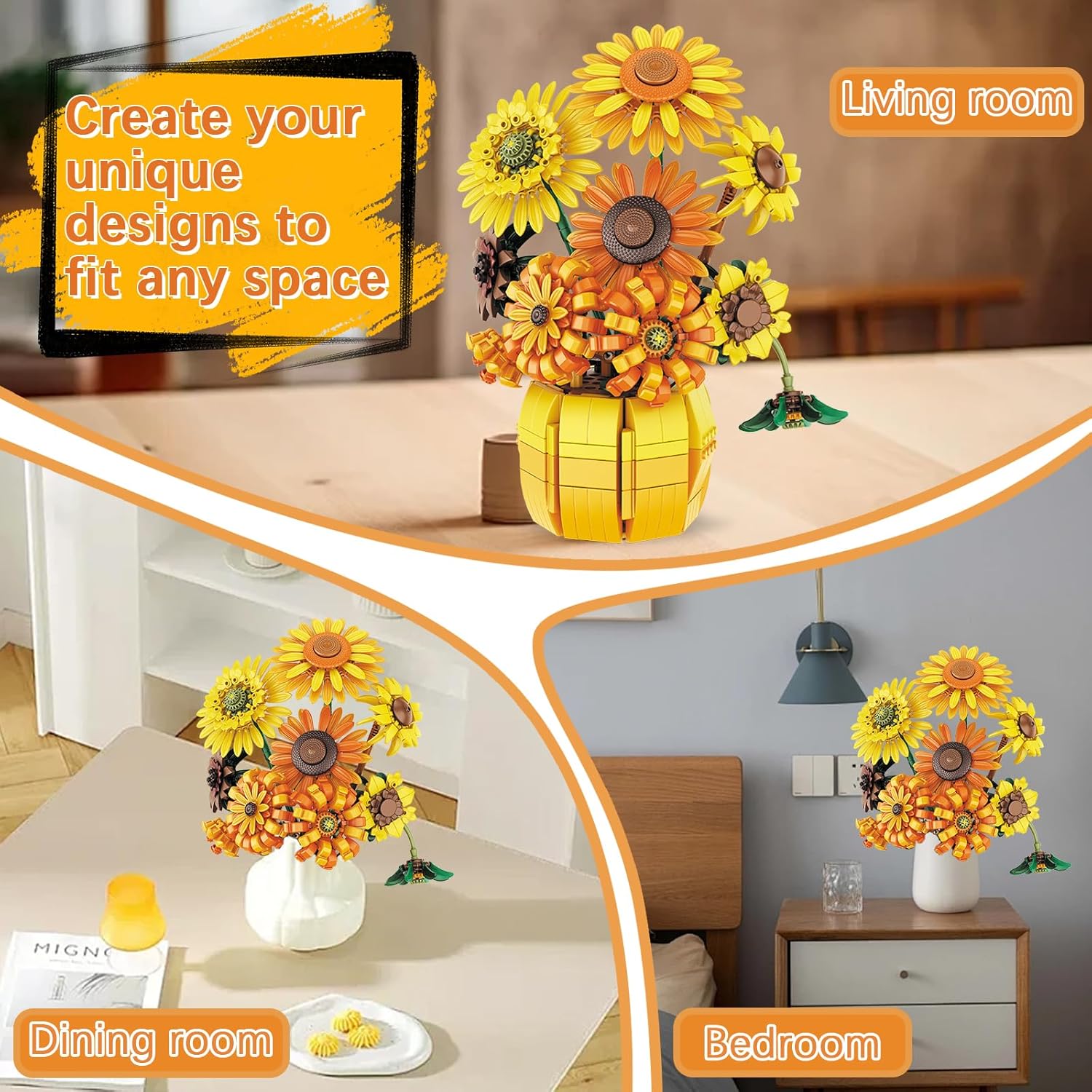 Thumbnail 4 de Set di costruzione girasoli 1.009 pezzi per adulti