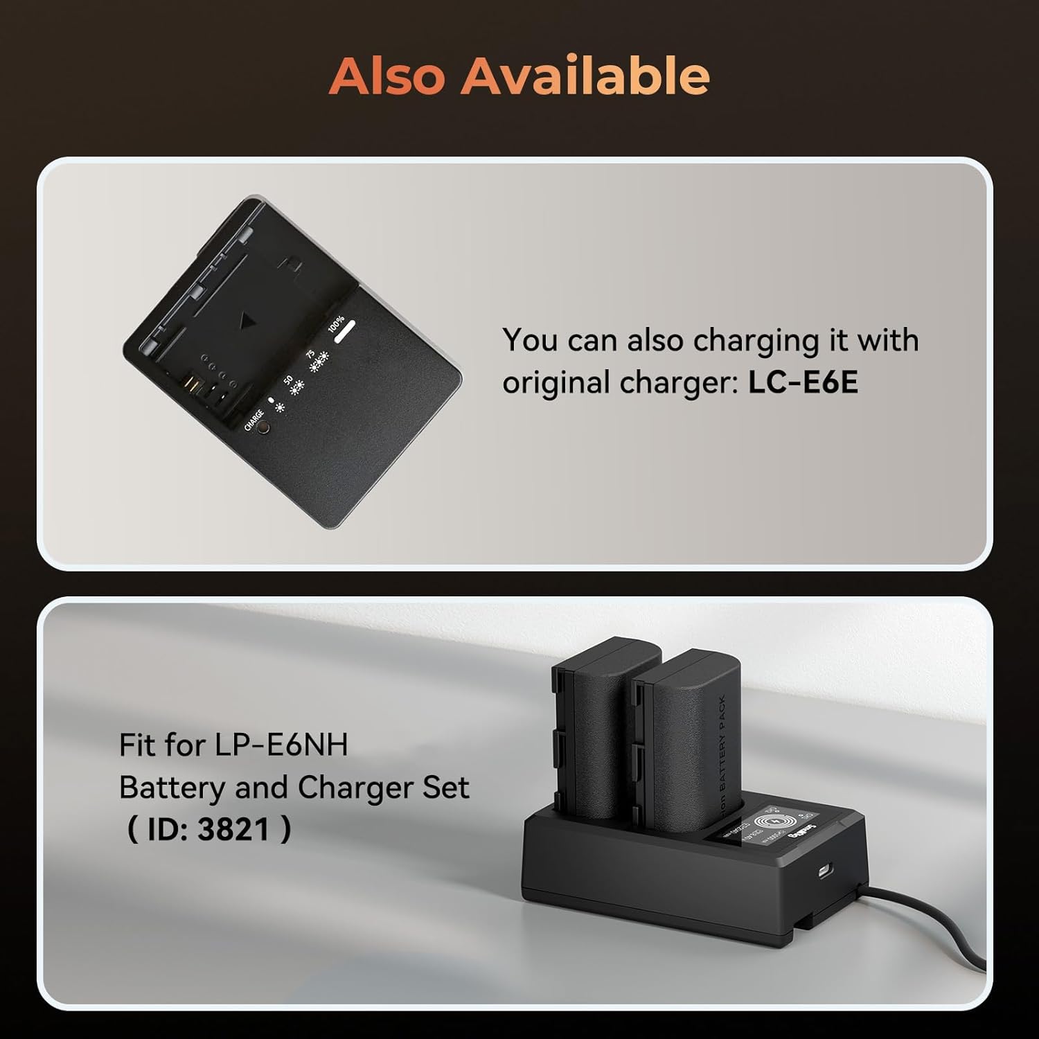 Thumbnail 6 de SMALLRIG LP-E6NH 2400mAh USB-C: batterie de remplacement pour Canon (R5, R6, R7 et plus)