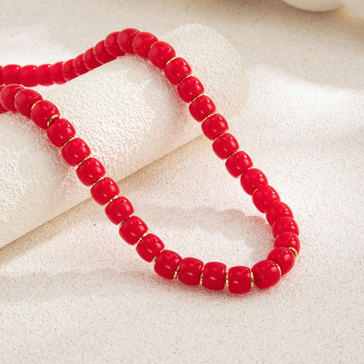 Thumbnail 4 de Impurain Chunky Beaded Necklace with Resin Elements