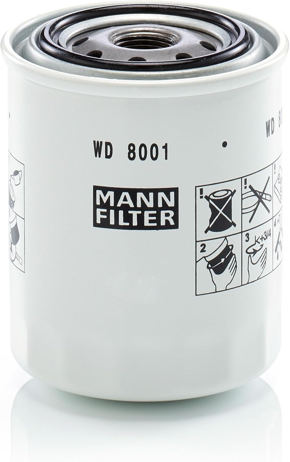 Detalle de Mann Filter WD 8001 hydraulfilter, 80 mm ytterdiameter och 100 mm höjd