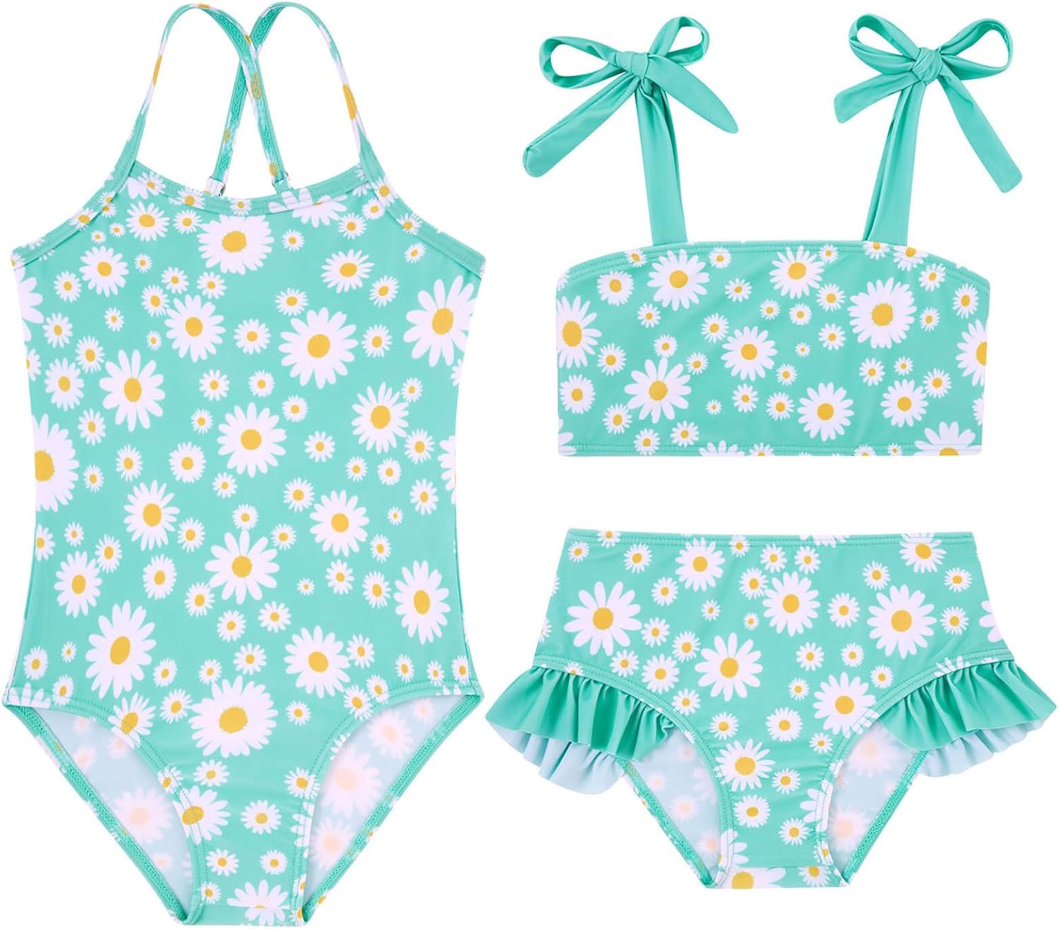 Thumbnail 6 de Kids4ever Girls Swimming Costume 2 Piece Quick Dry Breathable Bikini Set (2-7 Years)