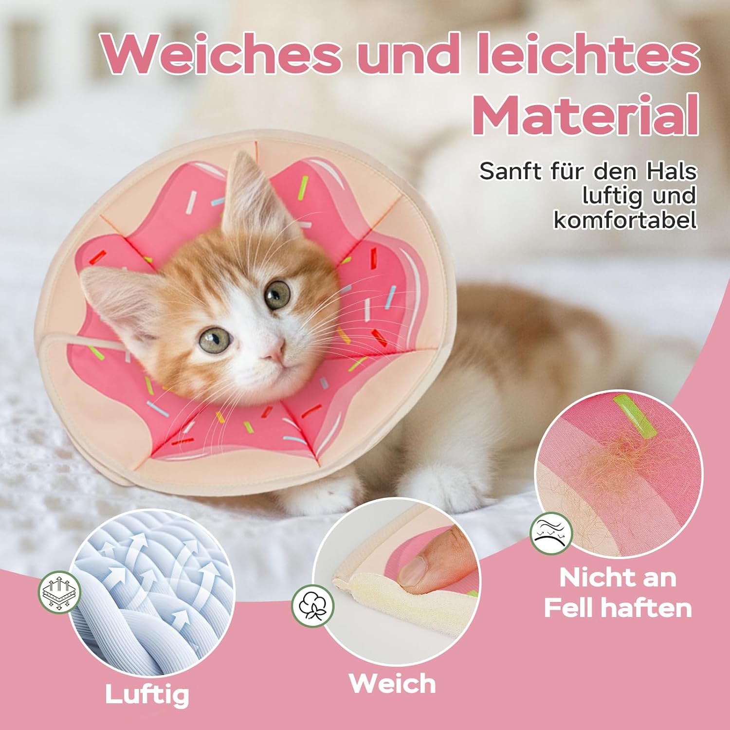 Detalle de Supet Halskrause Katze (Zuckerkringel, Größe L) – fundierte Kaufentscheidung