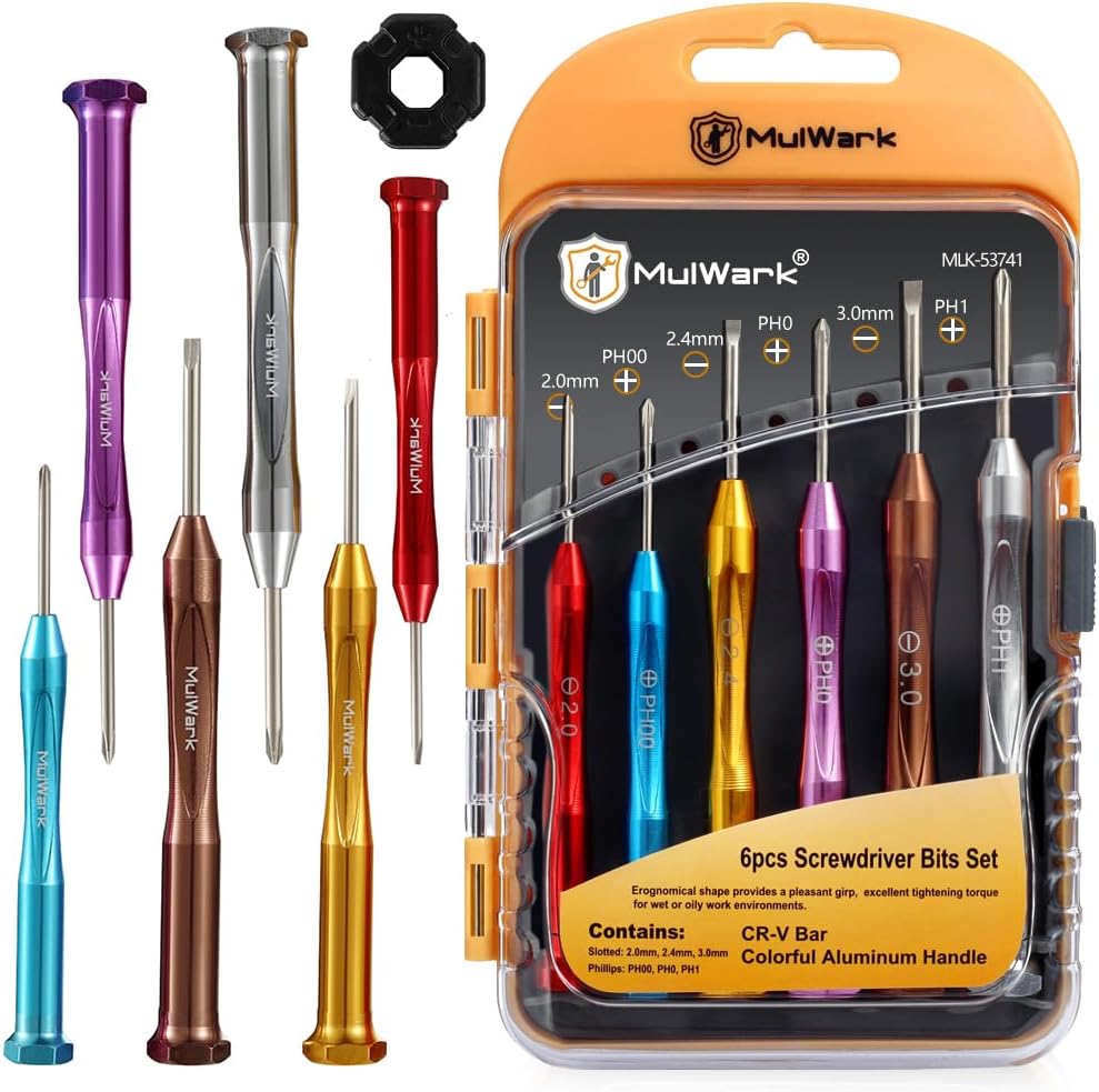 Thumbnail 6 de MULWARK 8pc Mini Screwdriver Set (Magnetic Torx Precision Kit) for Electronics, Watches & Eyeglasses