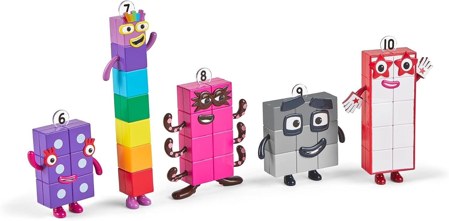 Detalle de Learning Resources Numberblocks Friends Six to Ten Collectible Figures with Posable Arms