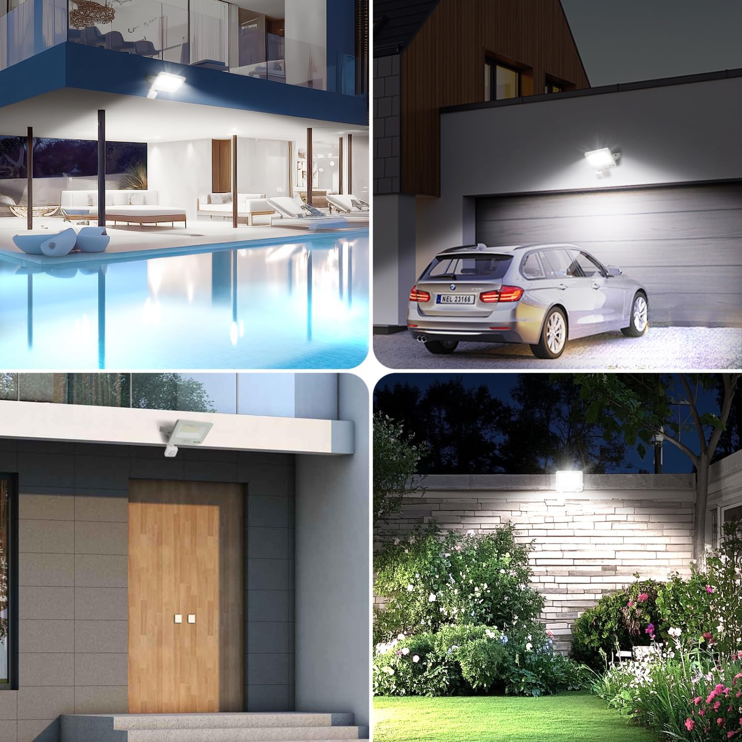 Thumbnail 6 de Aigostar faretto LED da esterno 30W con sensore di movimento PIR (2 pezzi) IP65, bianco freddo 6500K