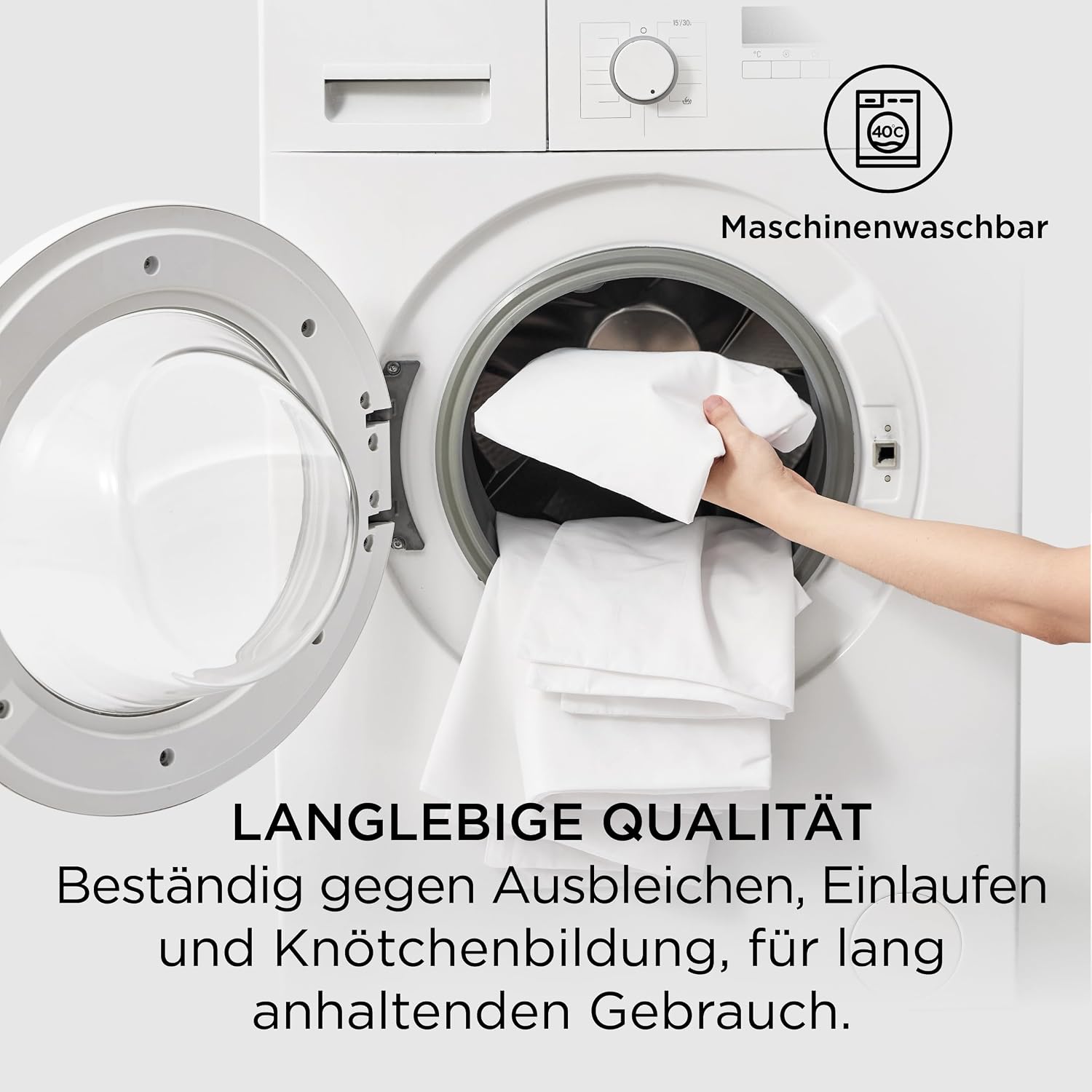 Detalle 1 de BEDSURE Kissenbezug 40x80 2er Set