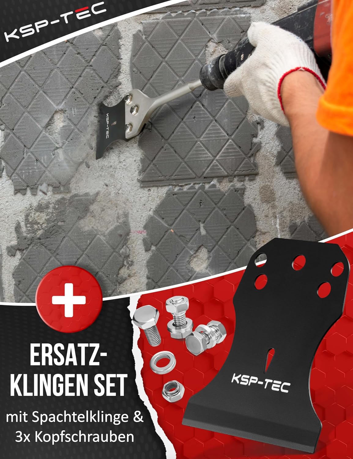 Thumbnail 6 de KSP-TEC SDS Plus Spachtelmeißel mit Ersatzklinge