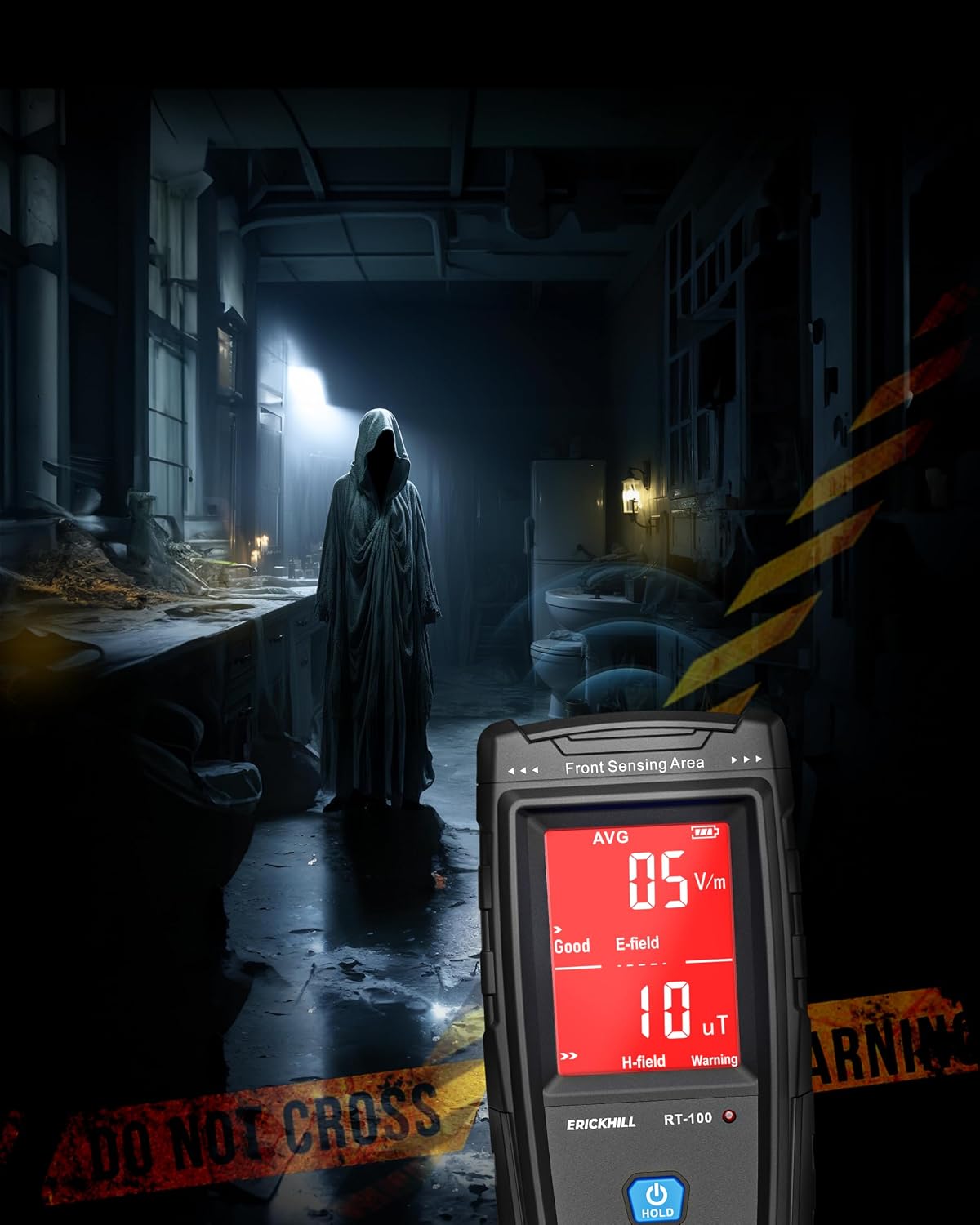 Thumbnail 6 de ERICKHILL EMF Meter Rechargeable Digital EMF Detector (LCD, sound-light alarm)
