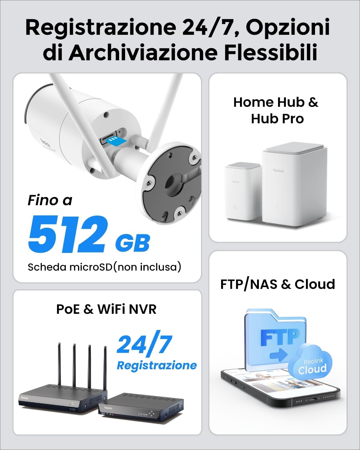 Thumbnail 4 de Reolink RLC-510WA: Telecamera Wi‑Fi esterna 5MP con rilevamento persone/veicoli e visione notturna