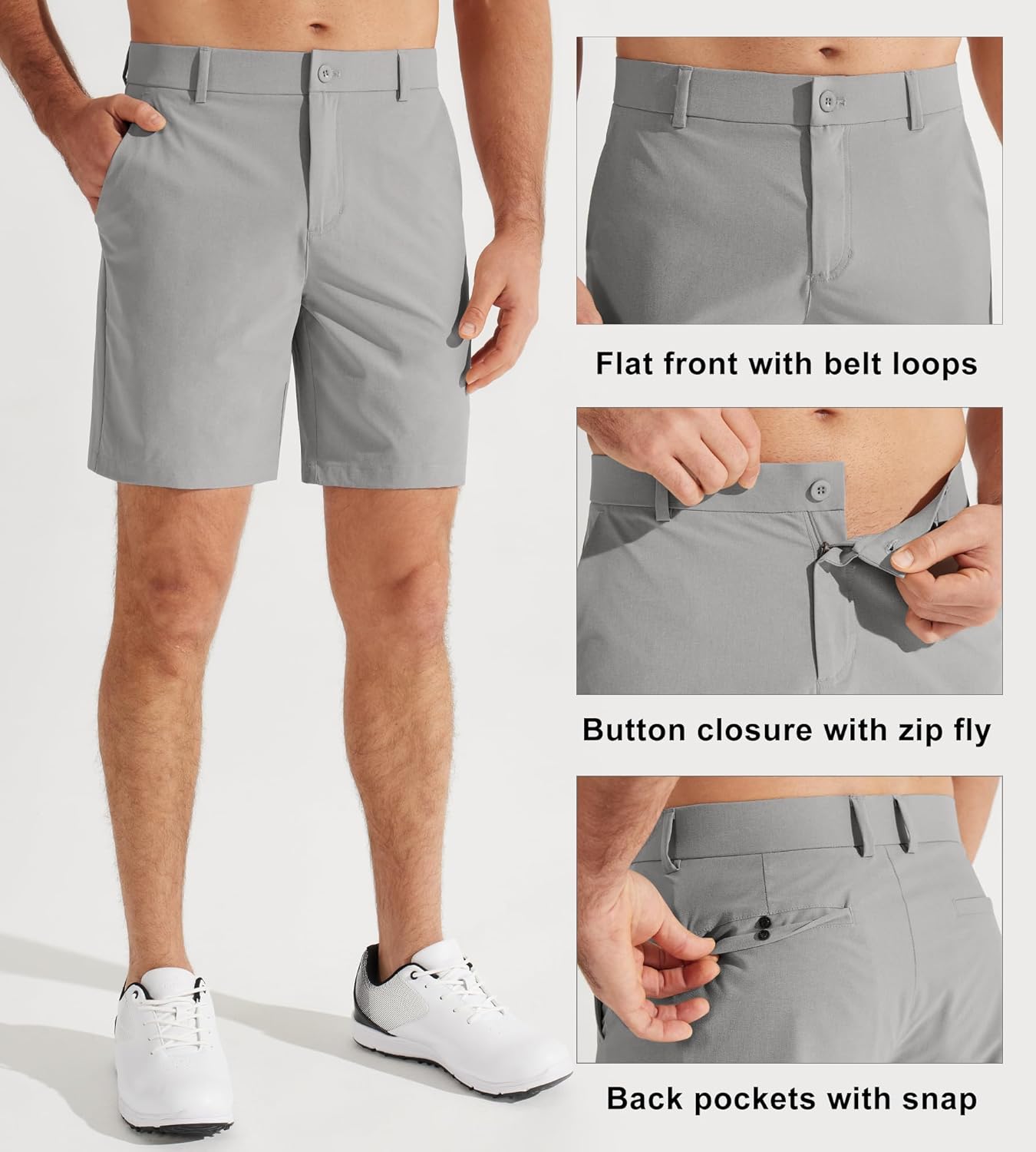 Thumbnail 2 de Libin Men’s Golf Shorts (7"/9")—Lightweight Quick-Dry Work & Casual Hybrid Shorts with Flat Front