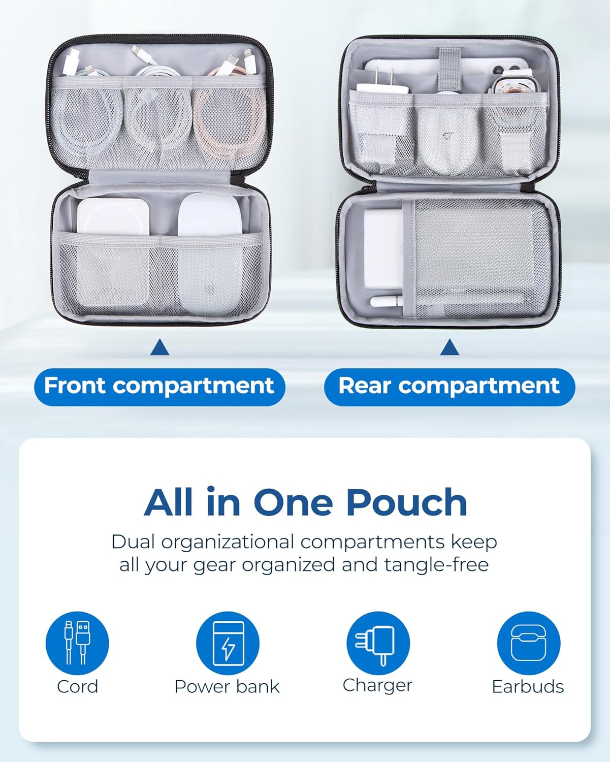 Detalle 2 de bagsmart tech organiser travel case 20 x 12 cm