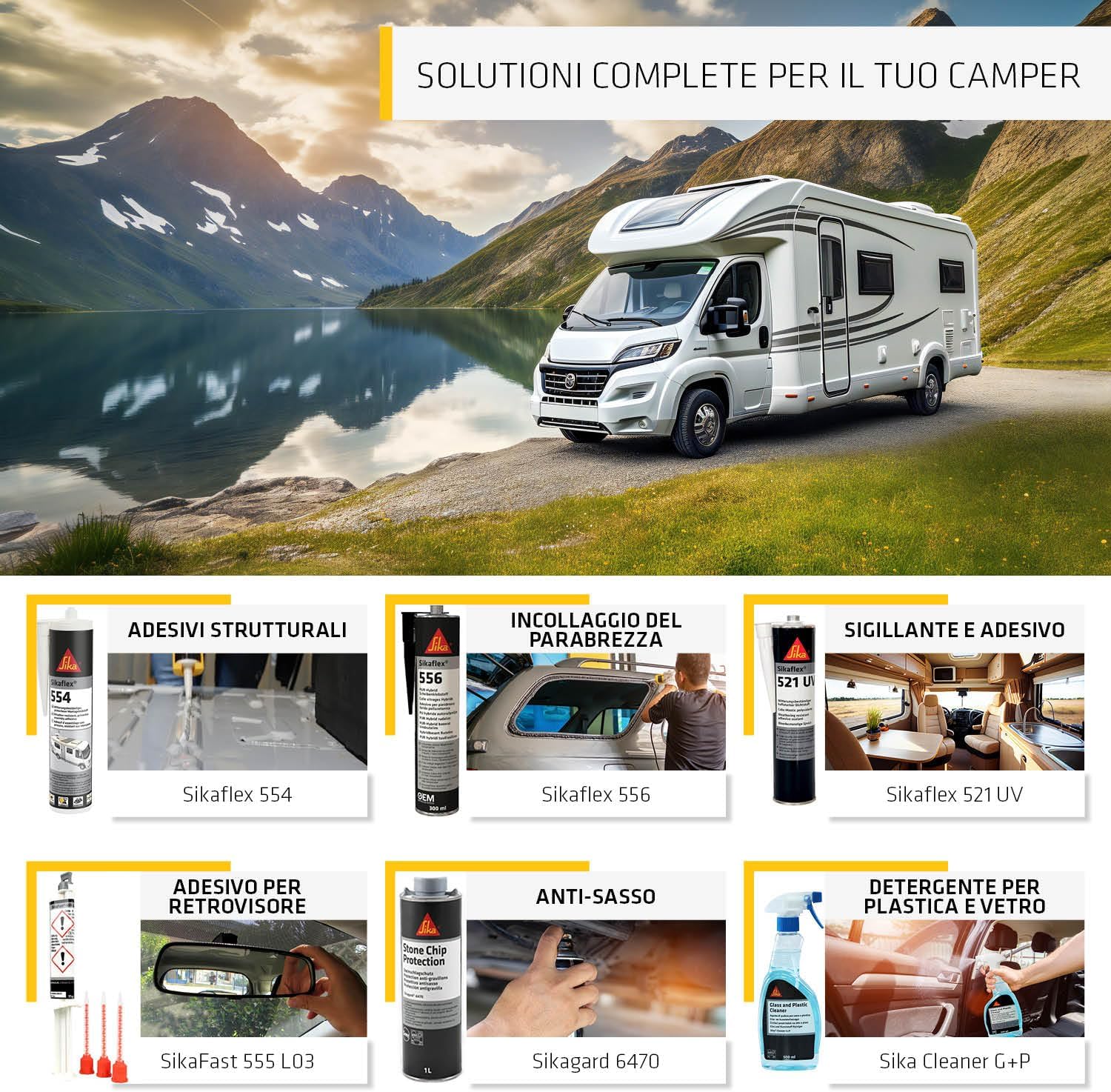 Thumbnail 6 de Sikaflex-554: Adesivo per assemblaggio camper, bianco, elastico e resistente agli agenti atmosferici (300 ml)