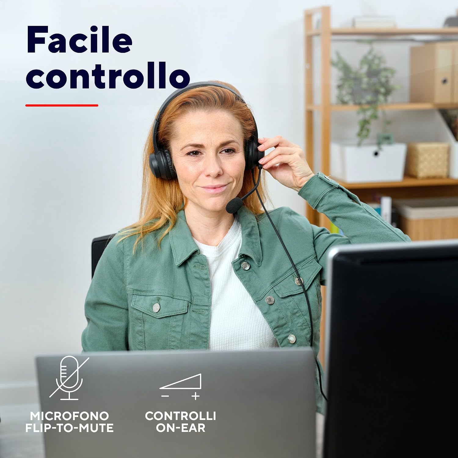Detalle de Trust Roha II: Cuffie On-Ear leggere con microfono direzionale, 3.5 mm, filo 1,80 m