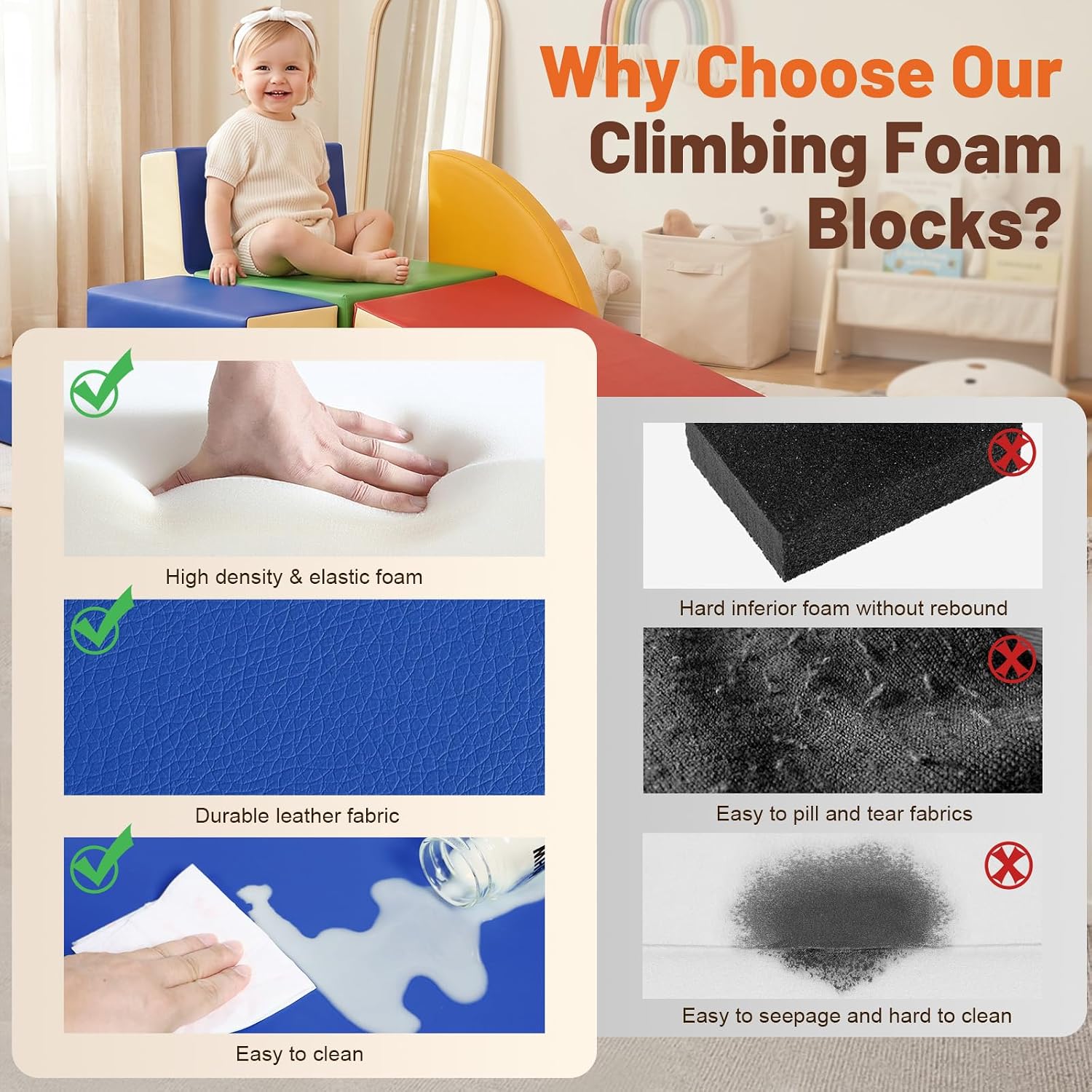 Thumbnail 2 de TODIBY Soft Foam Climbing Set 6-piece