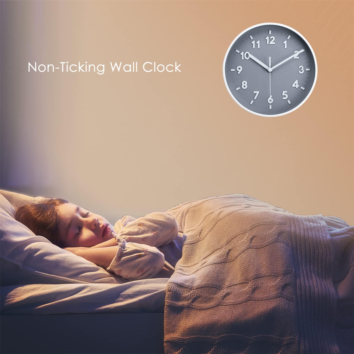 Thumbnail 3 de Topkey 8" Round Silent Wall Clock