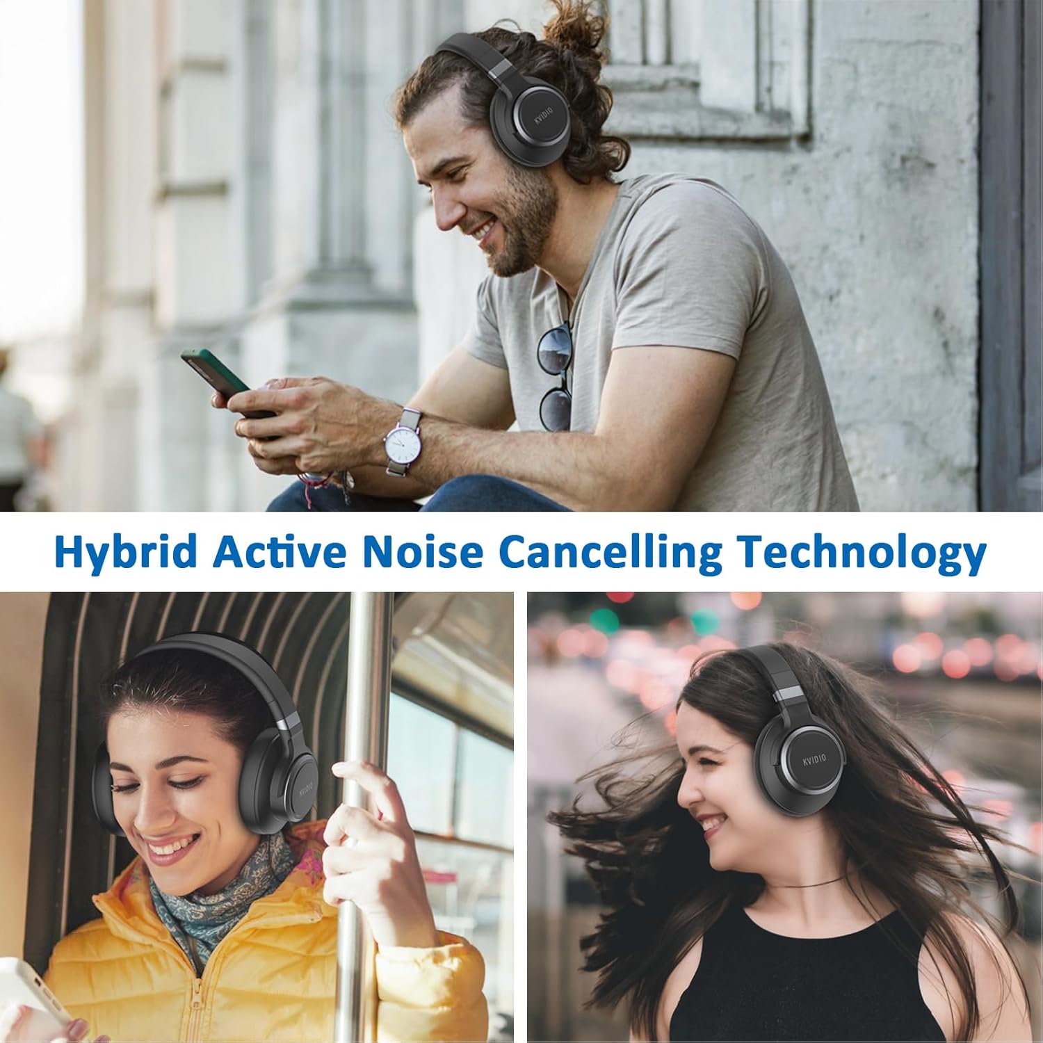 Thumbnail 4 de KVIDIO Active Noise Cancelling Headphones 70h