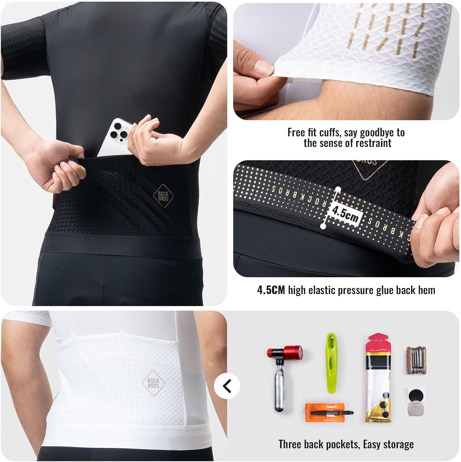 Thumbnail 5 de ROCKBROS Maglia ciclismo uomo estiva con maniche corte, traspirante e asciugatura rapida