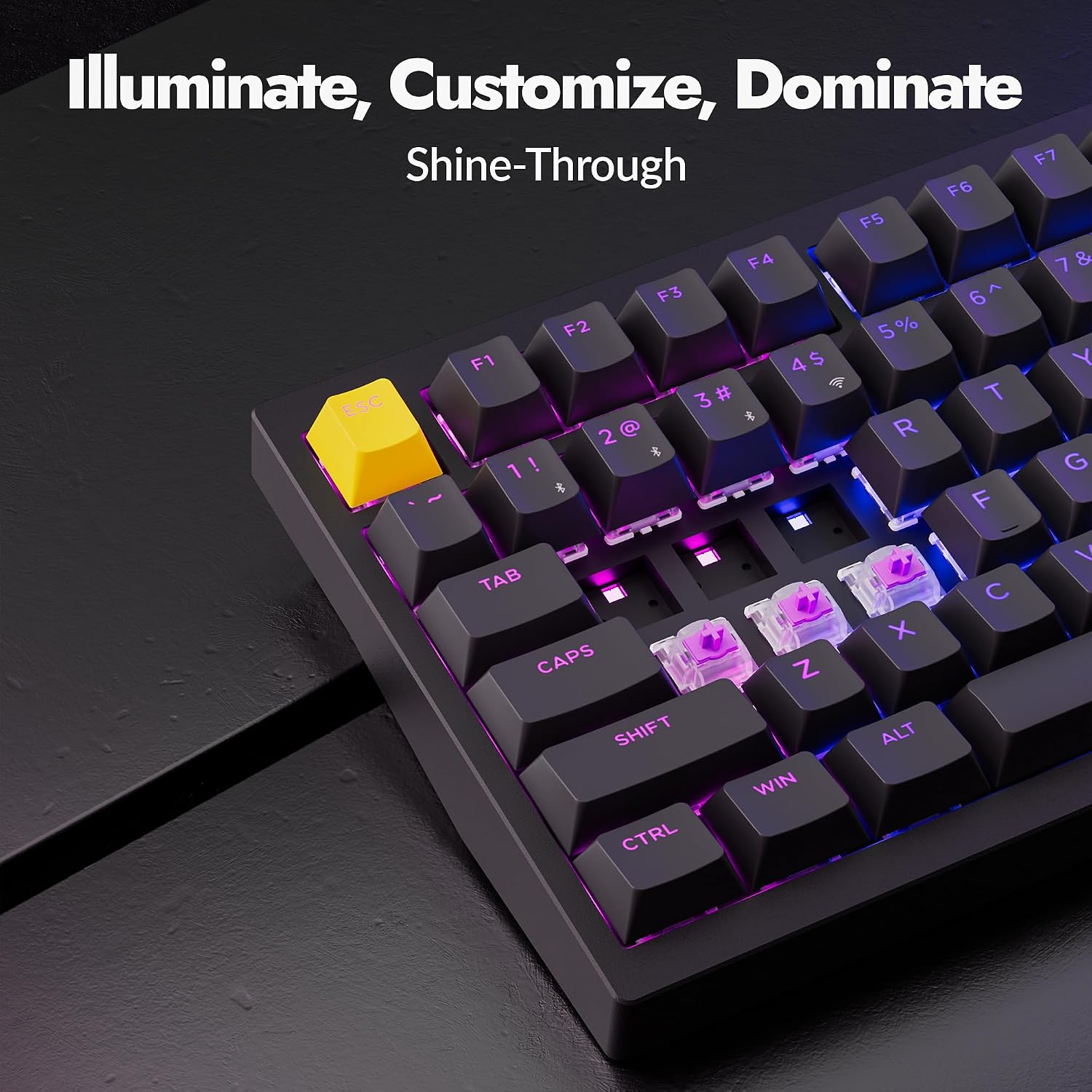 Thumbnail 6 de LEMOKEY P1 HE 75% Wireless Mechanical Keyboard (Magnetic switches, RGB, QMK, 2.4 GHz/Bluetooth)