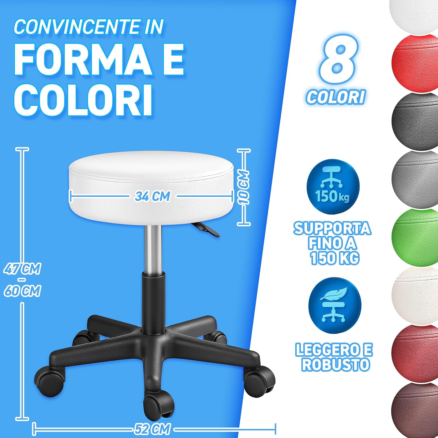 Thumbnail 2 de Sgabello girevole TRESKO 47–60 cm