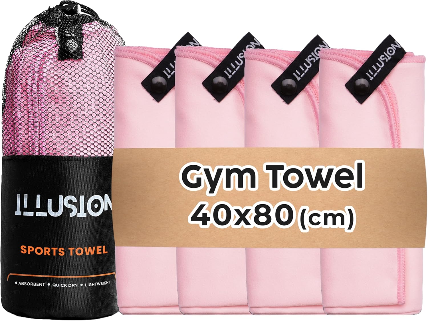 Thumbnail 6 de Illusion Small Microfibre Gym Towel (40x80cm) – Quick-Dry, Lightweight Travel Towel for Active Sports