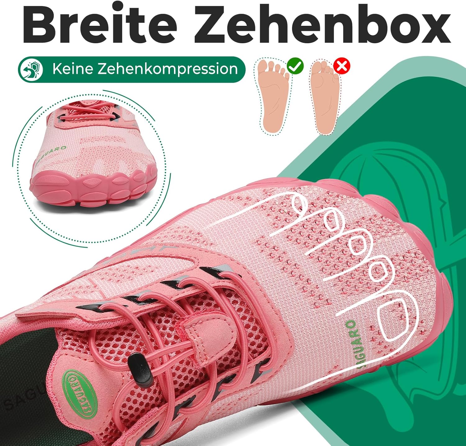 Thumbnail 1 de SAGUARO Knit Barfußschuhe – rutschfest, Zero-Drop, Gr. 36–48