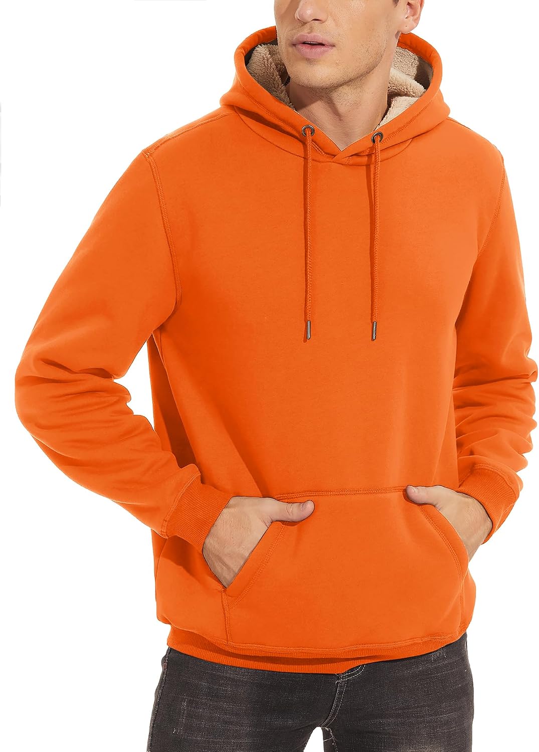 Thumbnail 1 de TACVASEN Men's Sherpa-Lined Pullover Hoodie, Windproof Fleece, Kangaroo Pocket