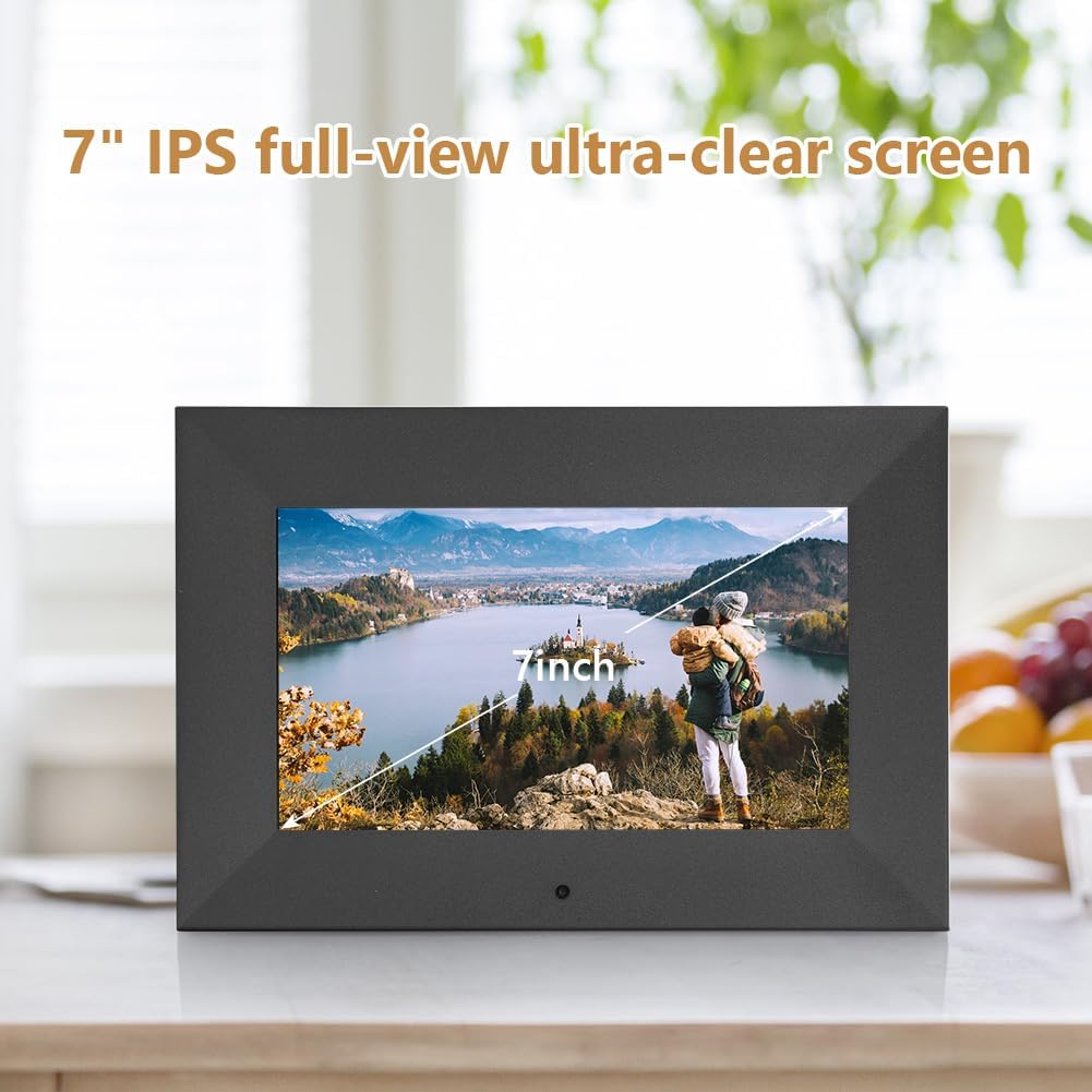 Detalle de Vicloon 7 Inch Digital Picture Frame, IPS Touchscreen, 1024 x 600, USB/SD