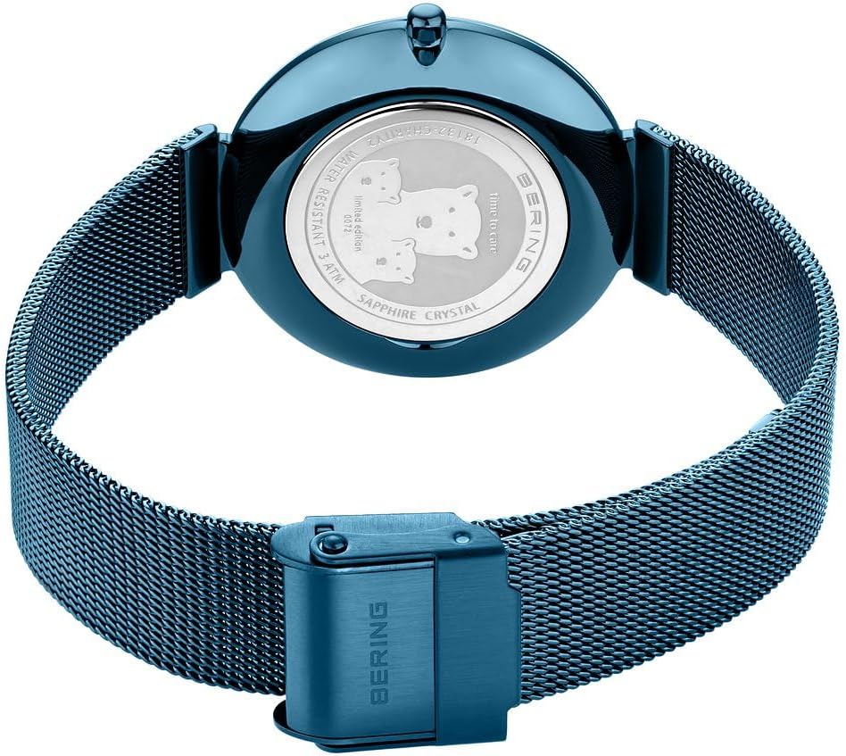 Thumbnail 1 de BERING 18132-Charity1: Orologio da polso da donna in acciaio con cinturino milanese, cassa blu 32 mm