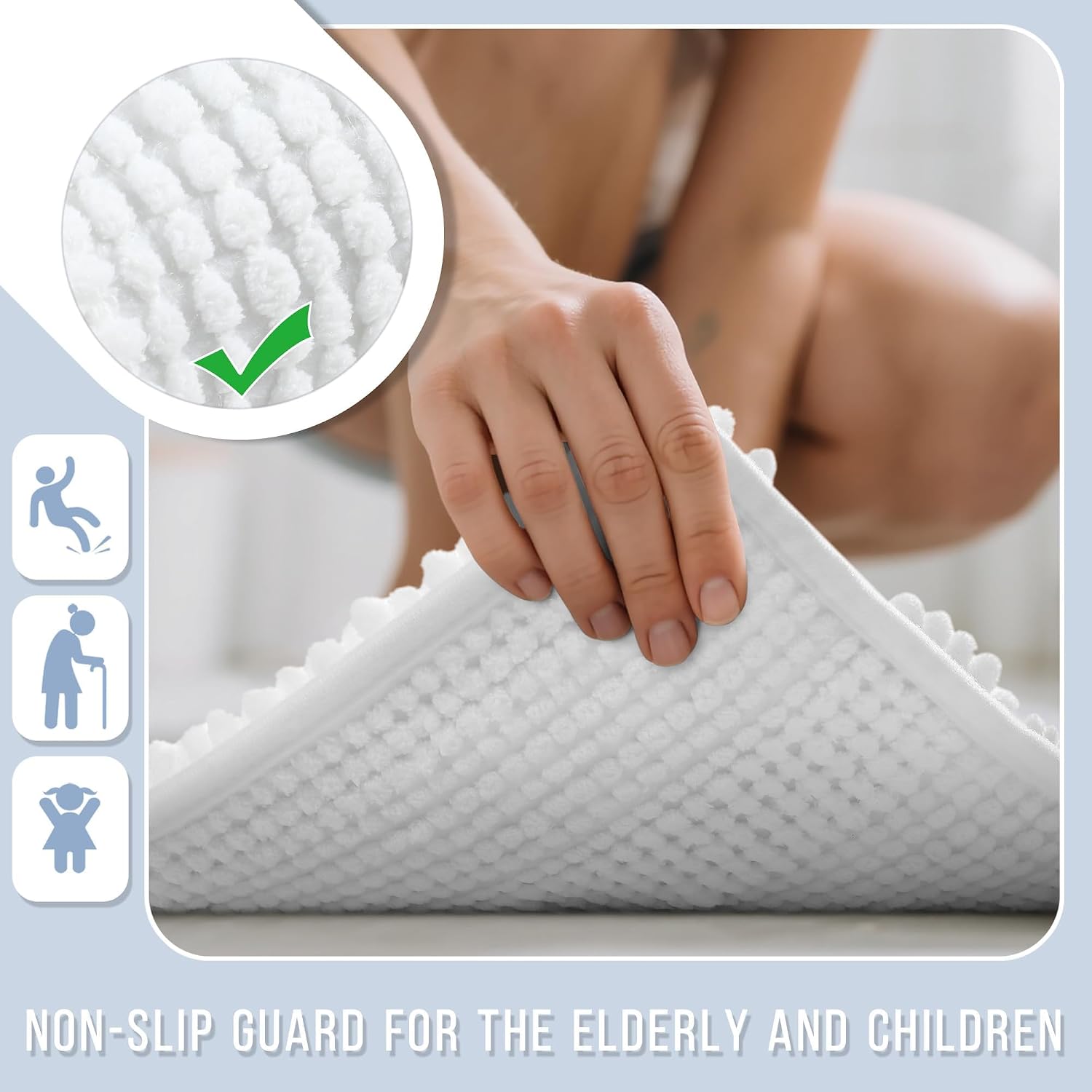 Thumbnail 4 de Yimobra Bathroom Rug Mat 24 x 17 bath mat
