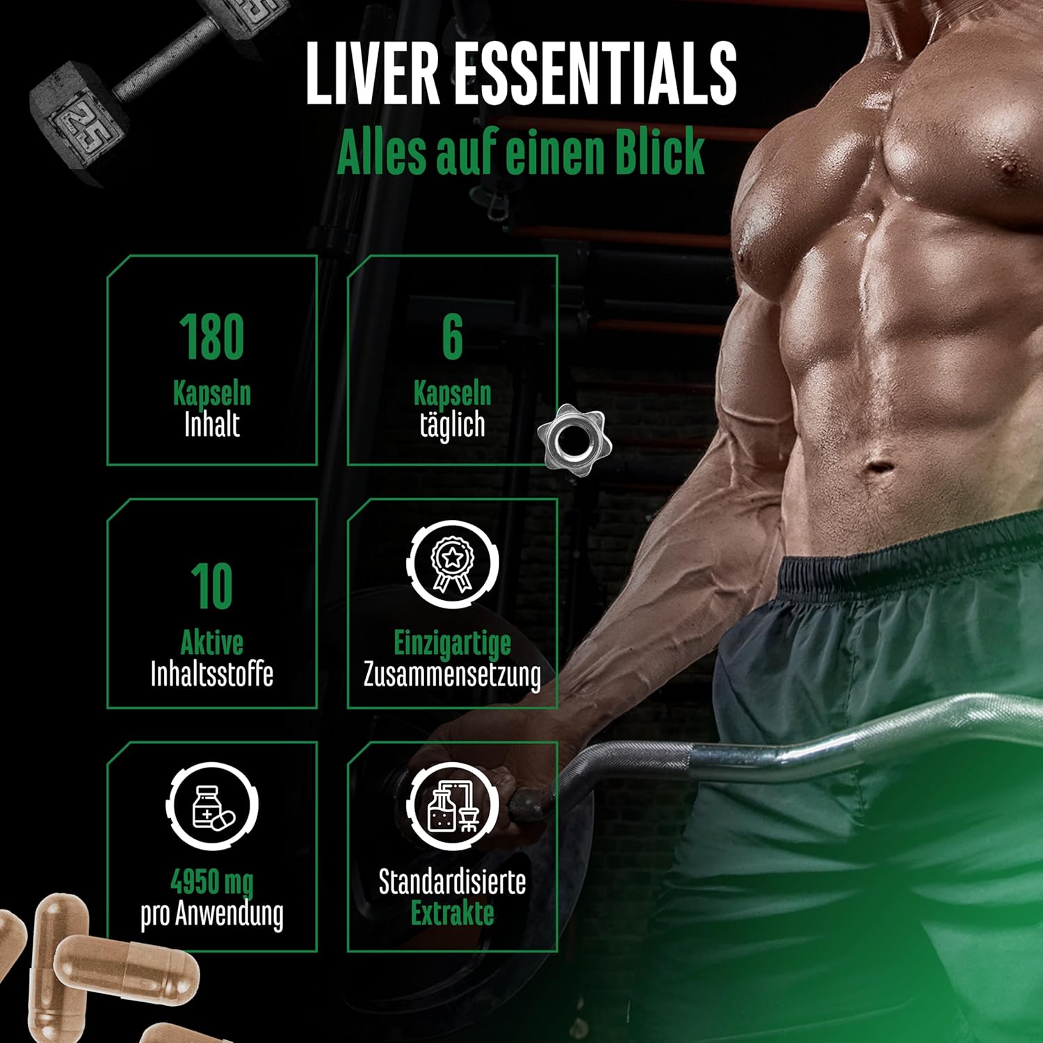 Thumbnail 1 de Liver Essentials – 180 vegane Kapseln mit Leber-Komplex, Mariendistel, Cholin & NAC