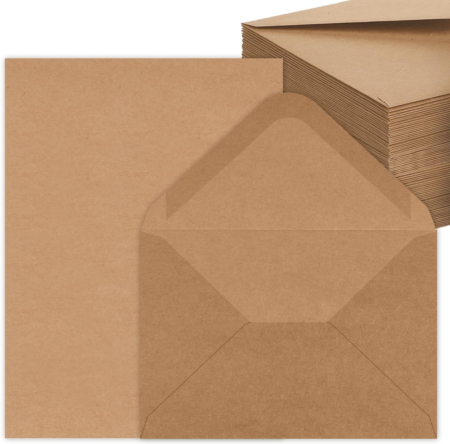 Thumbnail 6 de Kraftpapier Umschläge 100 Stück, B6 (125 x 176 mm), 130 g/m² – Nassklebung